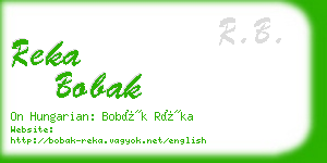 reka bobak business card